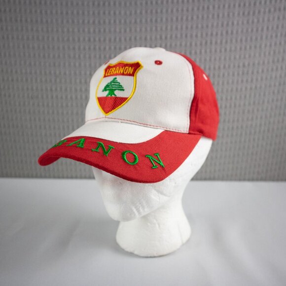 Lebanon Country Embroidered Flag Strapback Hat - Picture 3 of 8